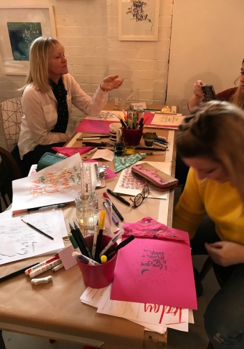 Home at The Heart | Brush Calligraphy Workshop with Kirsten Burke